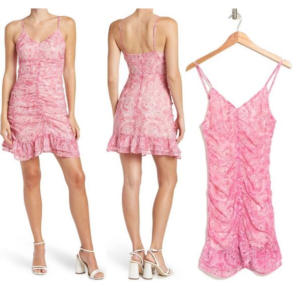 NSR PAISLEY PRINT RUCHED TANK DRESS NWT SIZE XL - Picture 1 of 9